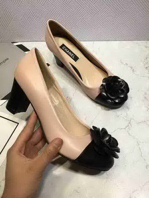 CHANEL Shallow mouth Block heel Shoes Women--022